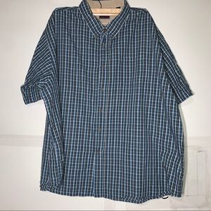 2 Wrangler 3XL Blue Green Western Cowboy button up